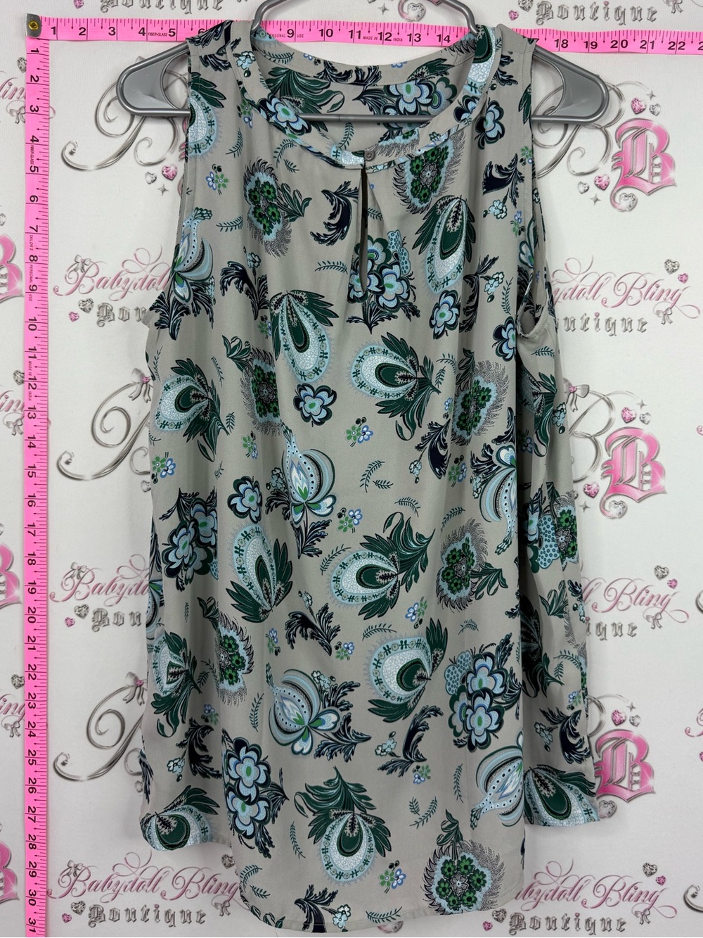LOFT tank top floral flowy Sleeveless Paisley Print Blouse